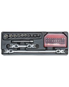43 Piece 1/4" Drive Multi-Function Ratchet Set