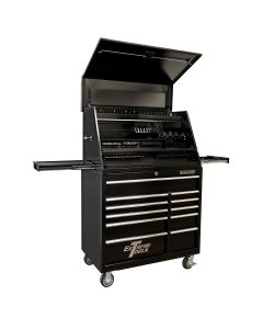 41 in. Deluxe Port. Workstation/Cabinet Combo, Black