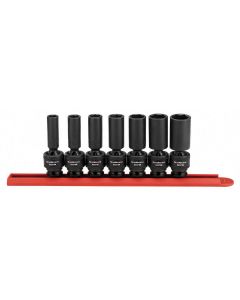 7 Piece 3/8" Drive 6 Point SAE Deep Universal Impact Socket Set