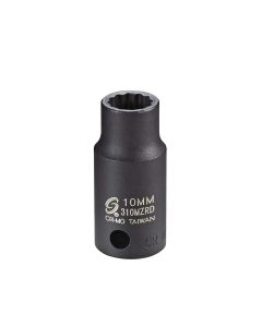 Sunex 3/8 in. Drive 10mm 12-Point Semi-Deep Impact Socket