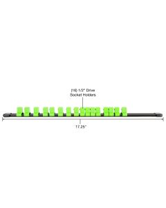 OEMTOOLS 1/2 in. DR Socket Rail, Black
