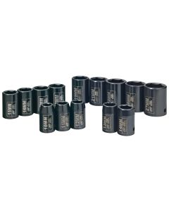 1/2" Drive Metric Impact Socket Set, 14 Piece