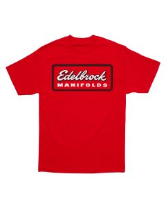 Edelbrock Manifold Red T-Shirt, Large