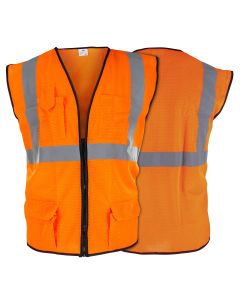 Class-2 Orange Surveyors Vest, XL