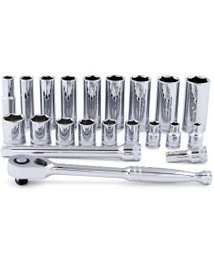 Titan 21-Piece 3/8 in. Drive Fractional Socket Set