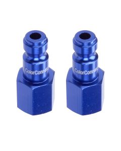 ColorConnex Plug, Type C, 1/4" FNPT, 1/4" Body, Blue, 2-Pack