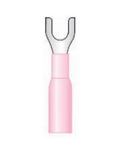 #6 Heat Shrink Red Spade Not Brazed (22-18) (100/Bag)