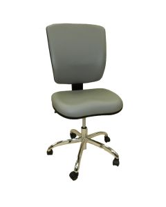 Dental Lab Chair, Vinyl Back Light Grey Seat