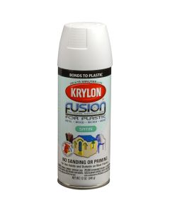 Krylon Fusion for Plastic; Satin White; 12 oz. Aerosol