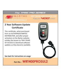 2 YR software certificate for the Tech400Pro
