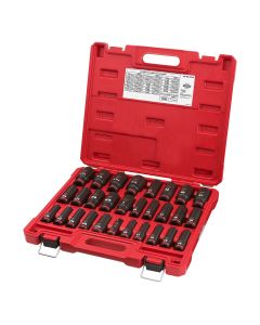 29PCSHOCKWAVE Impact Duty? 1/2" Drive SAE & Metric Deep 6 Point Socket Set