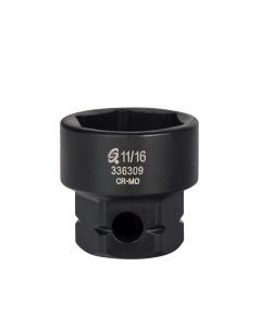 Sunex Tools 3/8 in. Drive 6-Point Low Profile Impact Socket w/ Hex Shank, 11/16 in.