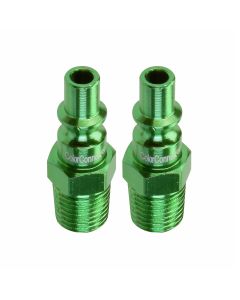 ColorConnex Plug, Type B, 1/4" MNPT, 1/4" Body, Green, 2-Pack