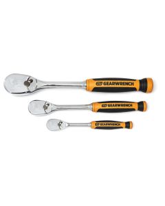 GEARWRENCH 3-Piece 1/4, 3/8 & 1/2 in. 90-Tooth-Tooth Cushion Grip Ratchet Set