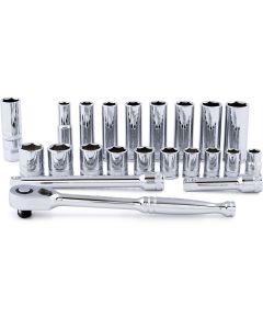 Titan 22-Piece Metric 3/8 in. Drive Socket Set