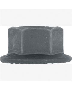 Metric Hex Flange Nut Black 19Mm OD Serrated Washer, Size: 8-1.25mm, Size: 13mm, Qty: 10