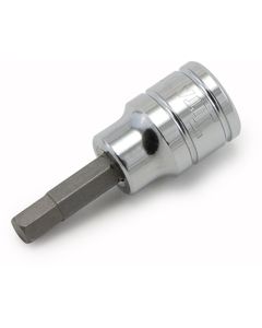Hex Bit Chrome Socket, 1/2 in. Drive, 16mm