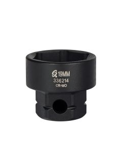 Sunex Tools 3/8 in. Drive 6-Point Low Profile Impact Socket w/ Hex Shank, 19 mm
