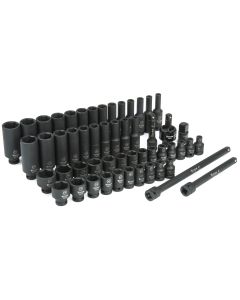 Titan 53-Piece 1/4 in. Drive SAE and Metric Impact Socket Set