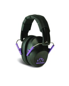 Pro Low Profile Folding Earmuff in Black/Purple