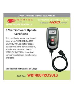 3 YR software certificate for the Tech400Pro