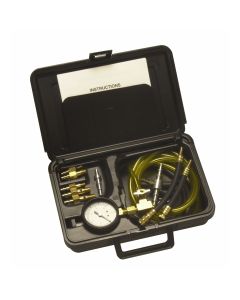 Multi-Port Fuel Injector Pressure Tester System with Quick Couplers for Domestic and Foreign Vehicles in a Molded Plastic Case