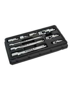 1/4", 3/8" and 1/2" Drive 9 Piece Chrome Magnetic Universal Extension Adapter Set