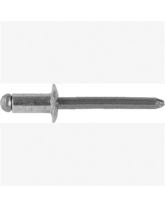 Steel Zinc/Gold Chrm Frnt Bmpr Assy Riv Frd, Hole: 1/4", Panel/grip: 1/8"-1/4", Flange: 1/2", Qt