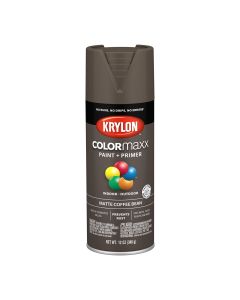 Krylon COLORmaxx Paint + Primer, Matte Coffee Bean