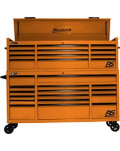 72" RSPro 12-Drawer Top Chest and 16-Drawer Roller Cabinet Combo. - Orange