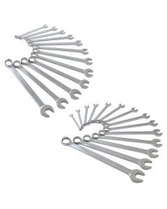 14 Pc. SAE Full Polish V-Groove Combi Wrench Set