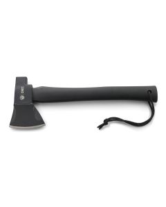 CRKT Carbon Steel Black Powder Hatchet with Blunt Force Hammer Side