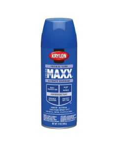 Krylon Covermaxx Paint+Primer; Gloss True Blue; 12 oz. Aerosol