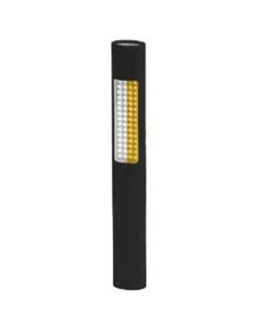 Bayco LED Flashlight/Flood w/ Amber Safety Light Feature, Slim Design, Black Body, uses (4) AA Batte