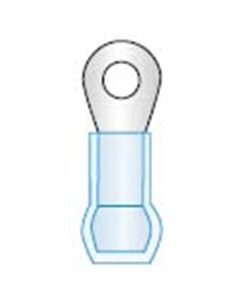 #10 Ring Terminal Blue Nylon (16-14) 100/Bag