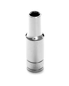 Chrome Socket, 1/2" Drive, 10mm, 6 Point, Deep