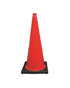 28" PVC Orange Traffic Cone, Black Base #7