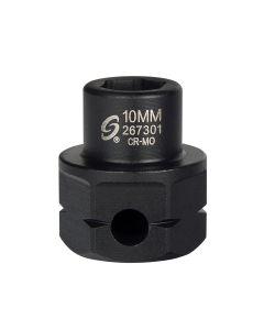 Sunex Tools 1/2 in. Drive 6-Point Low Profile Impact Socket w/ Hex Shank, 10 mm