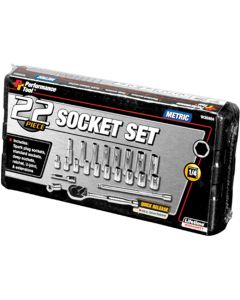 22pc Metric 1/4" Dr. Skt Set