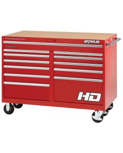 56" Professional HD Series 12-drawer cabinet in red finish