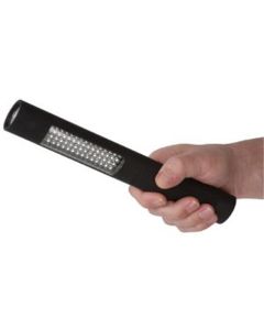 Bayco LED Flashlight w/ White Safety Light Feature, Slim Design, Black Body, uses (4) AA Batteries