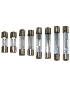 8 Piece 9 thru 30 Amp SFE Glass Fuse Kit