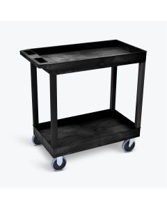 Luxor Multipurpose Two Shelf Utility Cart w/ 500 lb. Weight Capacity