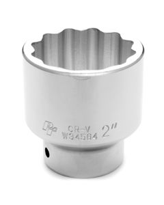 Chrome Socket, 3/4 Drive, 2", 12 Point, Shallow