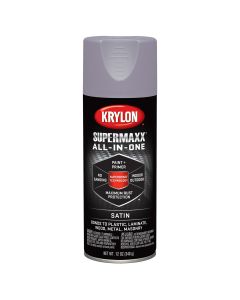 Krylon Supermaxx Paint+Primer; Satin Silver Lilac; 12 oz. Aerosol