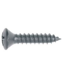 Philips Oval Heah Black Finish Sheet Metal Screw, Screw size: 8 x 3/4", Head size: #8, Quantity: 10