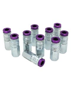 ColorFit V-STYLE High Flow PRO Couplers, FNPT, Purple, 10-Pack