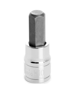 Chrome Hex Bit Socket, 3/8" Drive, 10mm Hex Bit