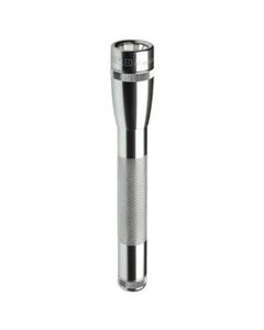 Mini Maglite Holster Package, Silver, 2 AA Batteries, LED Bulb, Black Polypropylene Holster, Blister