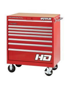 36" Professional HD Series 8-Drawer Cabinet in Red Finish